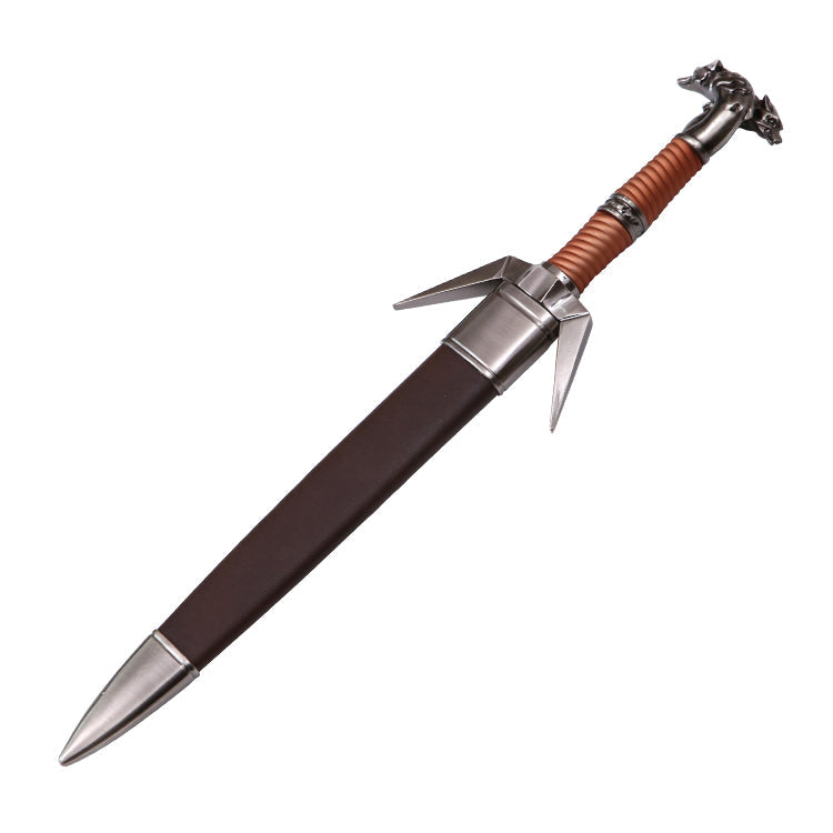 The Witcher - Wolf School - Geralt's Silver Sword (Dagger Miniature) - Fire and Steel