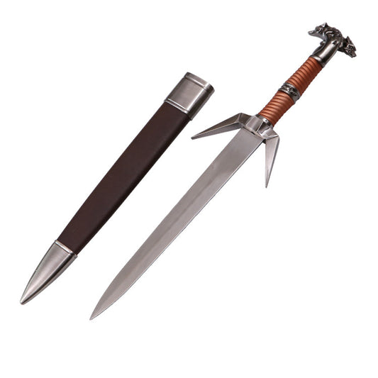The Witcher - Wolf School - Geralt's Silver Sword (Dagger Miniature) - Fire and Steel